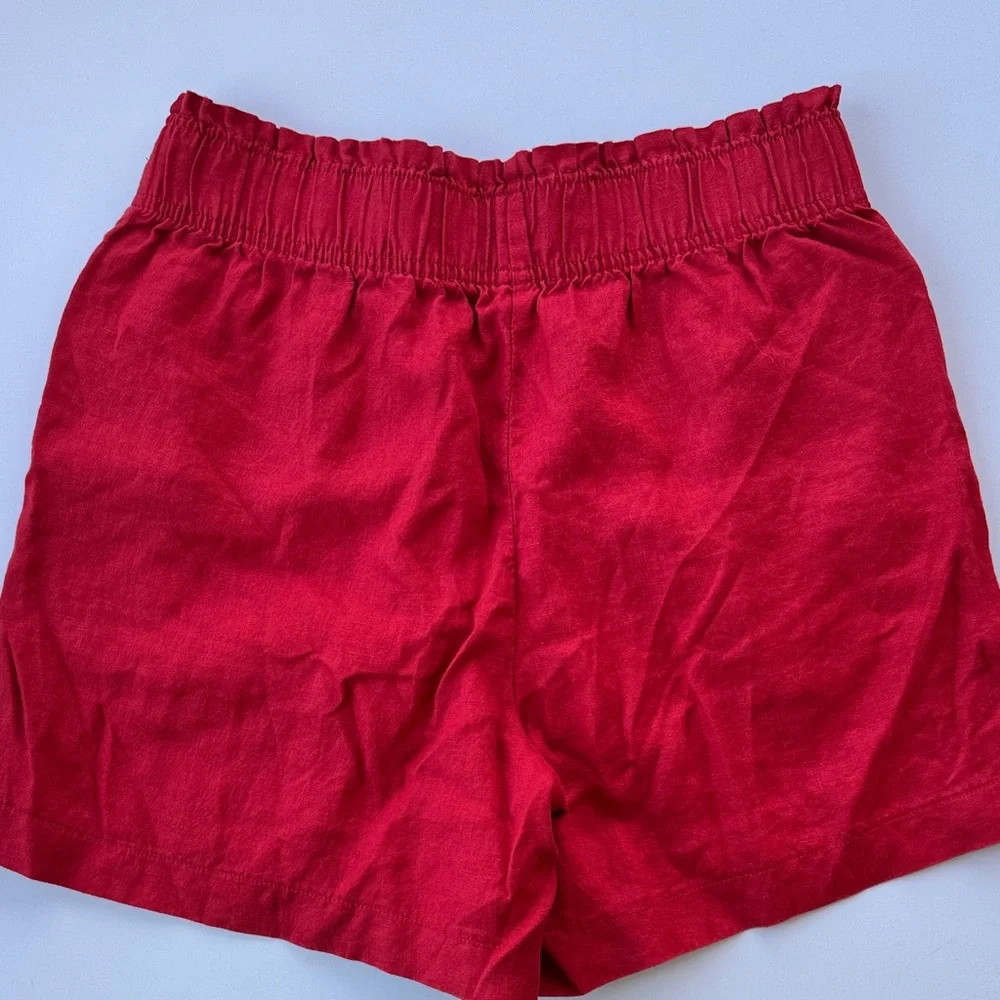 Quince High Waist Red Shorts - Picture 4 of 4